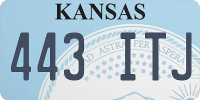KS license plate 443ITJ