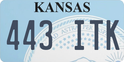KS license plate 443ITK