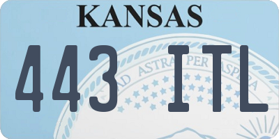 KS license plate 443ITL