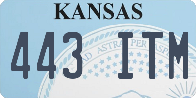 KS license plate 443ITM