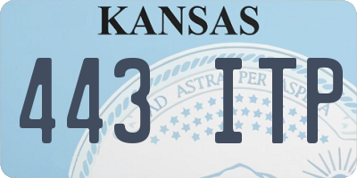 KS license plate 443ITP