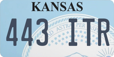 KS license plate 443ITR