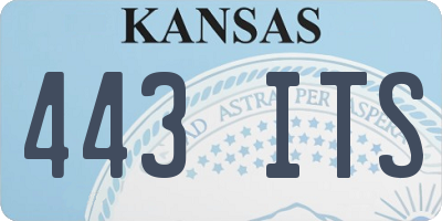 KS license plate 443ITS