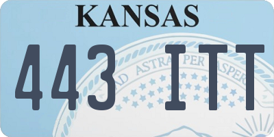 KS license plate 443ITT