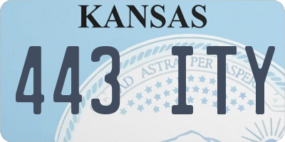 KS license plate 443ITY