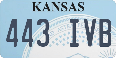 KS license plate 443IVB