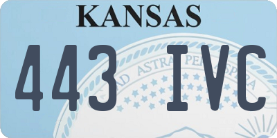 KS license plate 443IVC