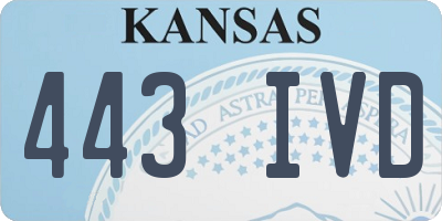 KS license plate 443IVD