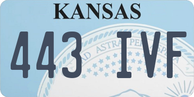 KS license plate 443IVF