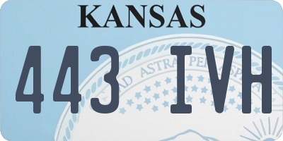 KS license plate 443IVH
