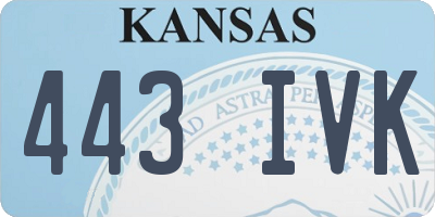 KS license plate 443IVK