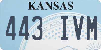 KS license plate 443IVM