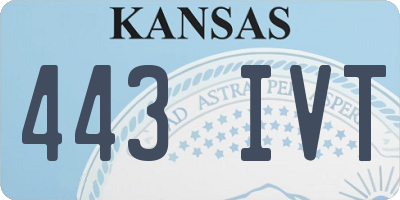 KS license plate 443IVT