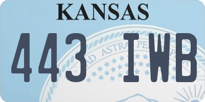 KS license plate 443IWB