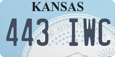 KS license plate 443IWC