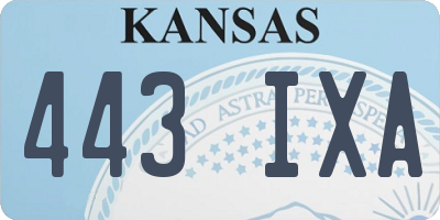 KS license plate 443IXA