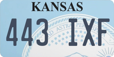 KS license plate 443IXF