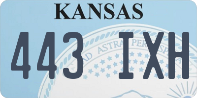 KS license plate 443IXH