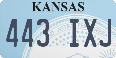 KS license plate 443IXJ