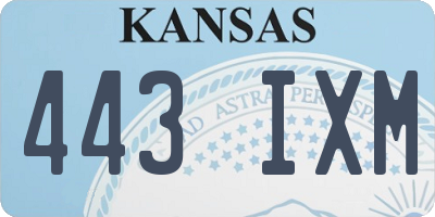 KS license plate 443IXM