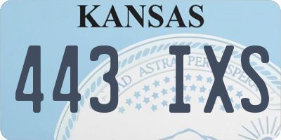 KS license plate 443IXS