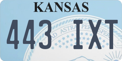 KS license plate 443IXT