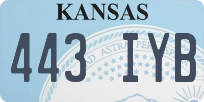 KS license plate 443IYB