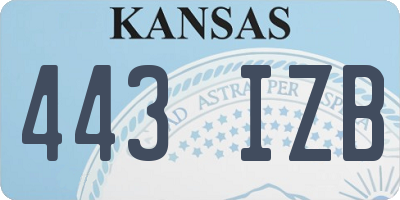 KS license plate 443IZB