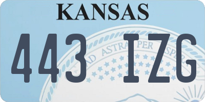 KS license plate 443IZG