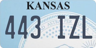 KS license plate 443IZL