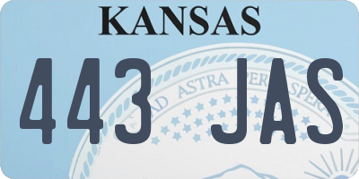 KS license plate 443JAS
