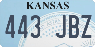 KS license plate 443JBZ
