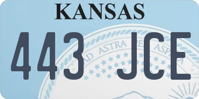 KS license plate 443JCE