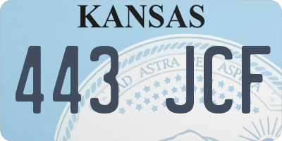 KS license plate 443JCF