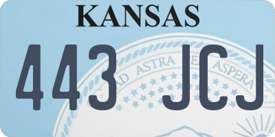 KS license plate 443JCJ