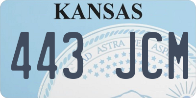 KS license plate 443JCM