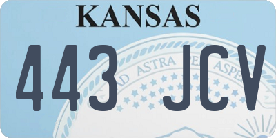 KS license plate 443JCV