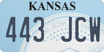 KS license plate 443JCW