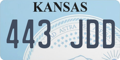 KS license plate 443JDD