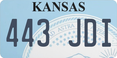 KS license plate 443JDI