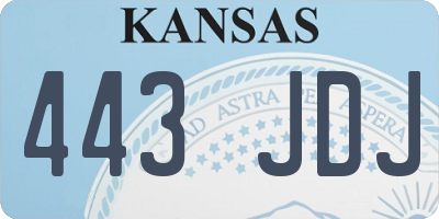KS license plate 443JDJ