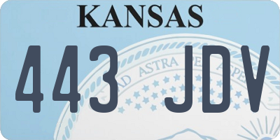 KS license plate 443JDV