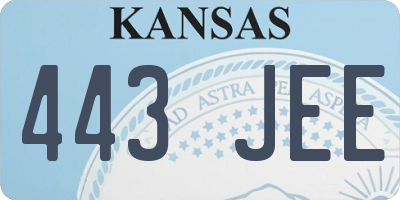 KS license plate 443JEE