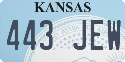 KS license plate 443JEW