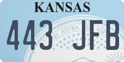 KS license plate 443JFB
