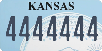 KS license plate 4444444