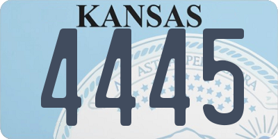 KS license plate 4445