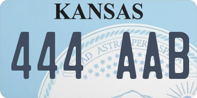 KS license plate 444AAB