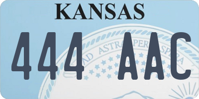 KS license plate 444AAC