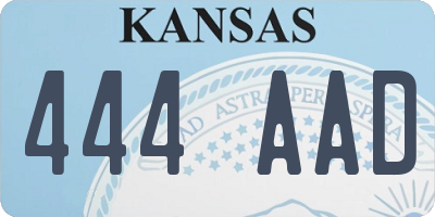 KS license plate 444AAD